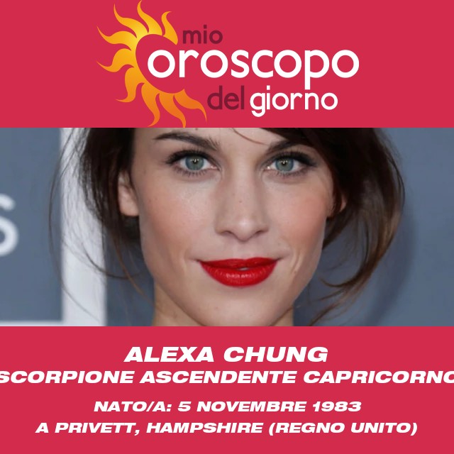 Esplorando l\'Astrologia del Segno Scorpione di Alexa Chung