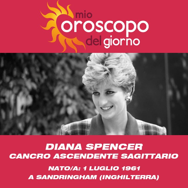 Influenza Zodiacale di Diana Spencer nel Cancro