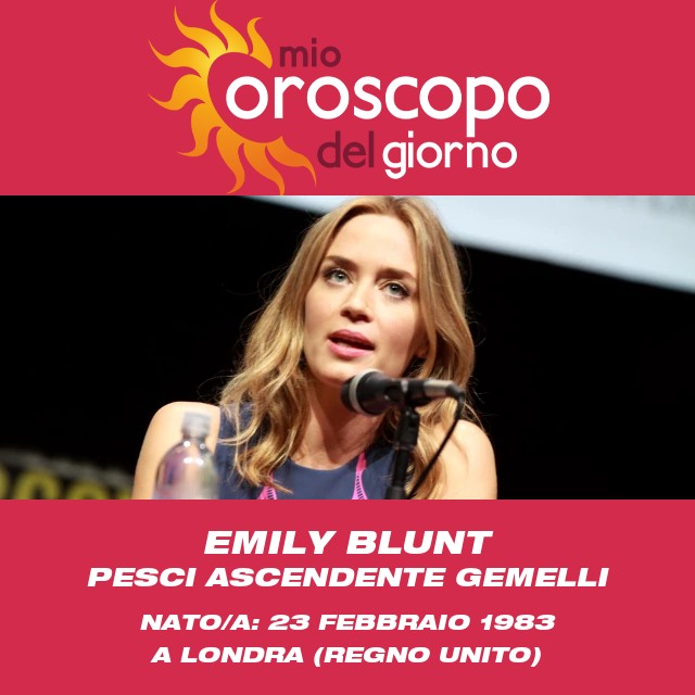 Profilo Astrologico di Emily Blunt: La Celebrità dei Pesci