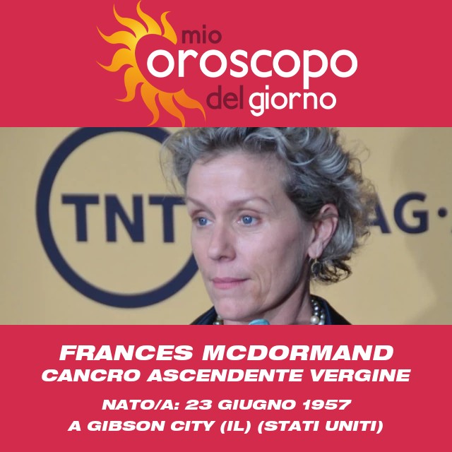 La spiegazione della significazione astrologica del Cancro secondo Frances McDormand