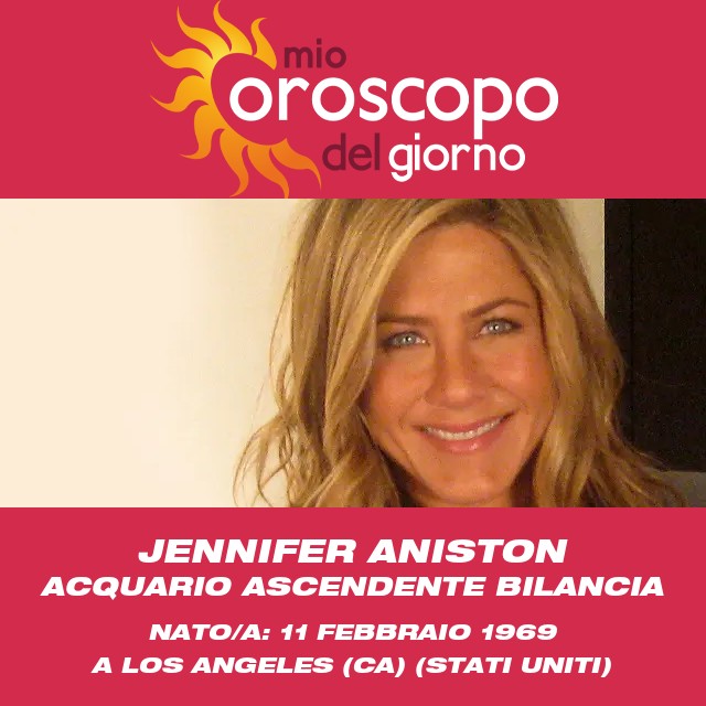 Profilo Astrologico dell\'Acquario di Jennifer Aniston