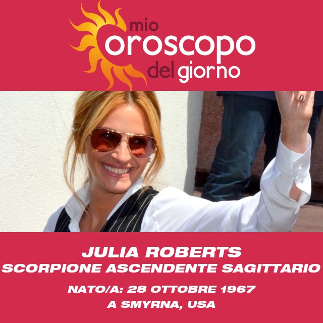 Insights astrologici dello Scorpione di Julia Roberts

Astrologie Scorpione: Scopri le caratteristiche di Julia Roberts