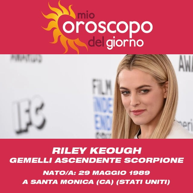 Insight astrologici sui Gemelli di Riley Keough

Ottimizzazione: \