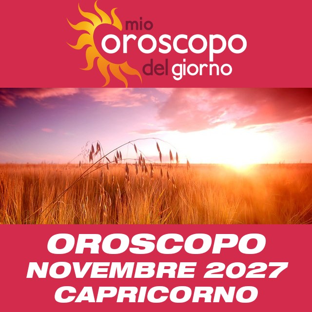 Oroscopo del mese di Novembre 2027 per Capricorno